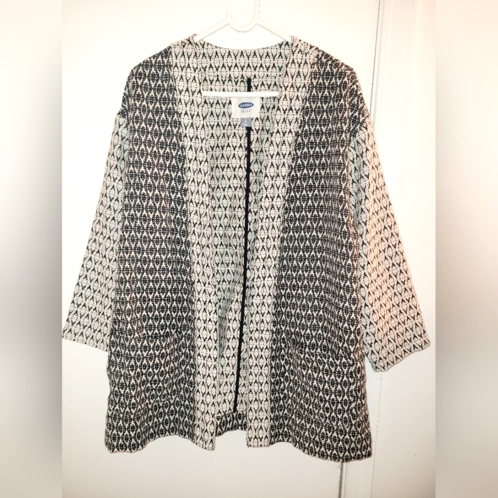 Old Navy | Woman's Tweed Open Front Cardigan | Lined Sleeves | Size L